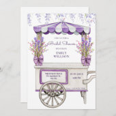 Invitation Lavande lilas violette douche nuptiale (Devant / Derrière)