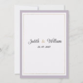 Invitation Lavande menthe orchidées sauvages florale RSVP (Dos)