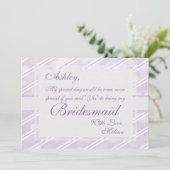 Invitation Lavande molle triée | Bridesmaid (Debout devant)