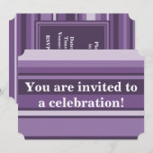 Invitation Lavande monogramme (Devant / Derrière)