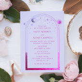 Invitation Lavande Mystique Rose Sun Moon Star Space