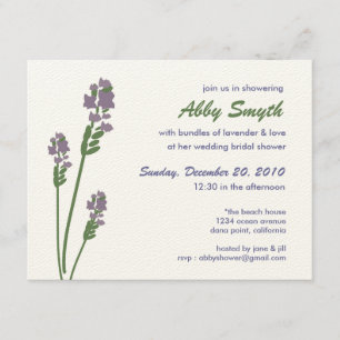Invitation Lavande nuptiale ou baby shower