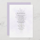 Invitation Lavande Pale Splash Floral Rehearal (Devant / Derrière)
