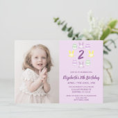 Invitation Lavande Pâques 2e anniversaire (Debout devant)