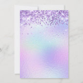 Invitation Lavande Parties scintillant Iridescente huile douc (Dos)