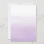 Invitation Lavande pourpre et argent doux 15 Quinceañera (Dos)