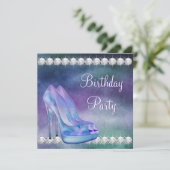 Invitation Lavande Purple Chaussure haute talon fête d'annive (Debout devant)