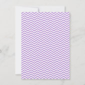 Invitation Lavande Purple Chevron rayures (Dos)