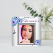 Invitation Lavande Purple Daisy Quinceanera (Debout devant)