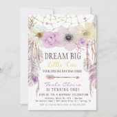 Invitation Lavande & Purple Dream Catcher Boho Anniversaire (Devant)