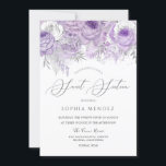 Invitation Lavande Purple Étincelle Florale Sweet 16 Partie<br><div class="desc">Lavande pourpre étincelle Floral Sweet 16 Party Invitation Voir la collection correspondante dans Niche et Nest Store</div>