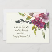 Invitation Lavande Purple Floral verdure Mariage chrétien (Dos)