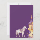 Invitation Lavande Purple Princesse Magique Anniversaire (Dos)