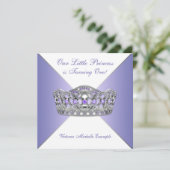 Invitation Lavande Purple Princesse Premier anniversaire (Debout devant)