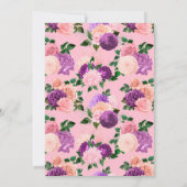 Invitation Lavande rose et lavande violet à la Pêche par douc (Dos)