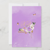 Invitation Lavande Rose Gold Princess Butterfly Quinceañera (Dos)