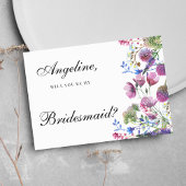 Invitation lavande rose violet fleur sauvage été Bridesmaid