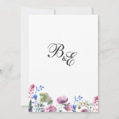 Invitation lavande rose violet fleur sauvage Merci d'été (Dos)