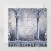 Invitation Lavande Rose violet Lustre Quinceanera (Dos)