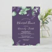 Invitation Lavande Rustique | Dîner de Répétition Violet (Debout devant)