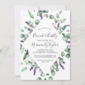 Invitation Lavande rustique et Eucalyptus Brunch et Bubbly (Devant)