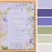 Invitation Lavande Rustique et Fleur sauvage de l'âge