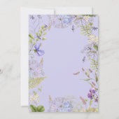 Invitation Lavande Rustique et Fleur sauvage de l'âge (Dos)