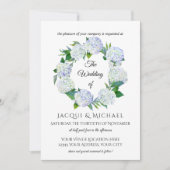 Invitation Lavande Rustique Hydrangea Floral Mariage Wreath (Devant)