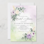 Invitation Lavande Rustique Purple Boho Chic Fête des mariées (Devant)