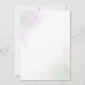 Invitation Lavande Rustique Purple Boho Chic Fête des mariées (Dos)