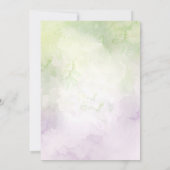 Invitation Lavande Rustique violet Boho Chic Mariage géométri (Dos)