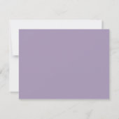 Invitation Lavande rustique Violet Fleur sauvage mariage RSVP (Dos)