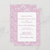 Invitation Lavande, Style William Morris (Devant / Derrière)