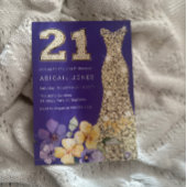 Invitation Lavande & Sunshine Gold Gown 21e fête d'anniversai