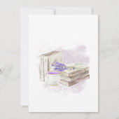 Invitation Lavande tasse de thé, fête du thé romantique anniv (Dos)