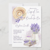 Invitation Lavande tasse de thé, thé fête nuptiale douche (Devant)