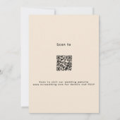Invitation Lavande verdure violet beige QR RSVP mariage (Dos)