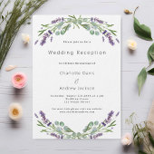 Invitation Lavande verdure violet luxe réception de mariage