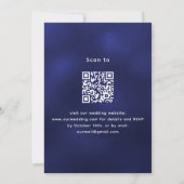 Invitation Lavande vert bleu QR RSVP mariage de luxe (Dos)