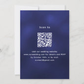 Invitation Lavande vert marine bleu QR code RSVP mariage (Dos)
