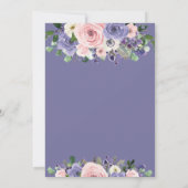 Invitation Lavande vierge violet Mariage de verdure Florale (Dos)