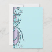 Invitation Lavande violet et Bat mitzvah bleu Turquoise (Dos)