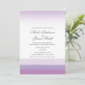 Invitation Lavande violet et blanc Mariage d'aquarelle modern (Debout devant)