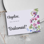 Invitation Lavande violet fleur sauvage ressort Bridesmaid