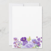 Invitation Lavande violet fleurs sauvages Sweet 16 anniversai (Dos)