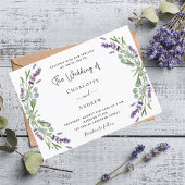Invitation Lavande violet florales verdure luxe mariage