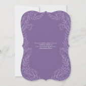 Invitation Lavande violet Mariage Vintage Botanique (Dos)