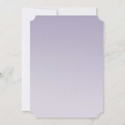 Invitation Lavande Violet Ombre Argent Confetti Sparkle (Dos)
