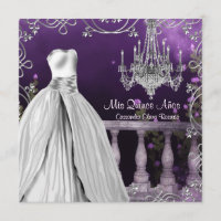 Lavande violet Rose Lustre Quinceanera