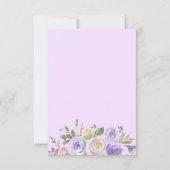 Invitation Lavande violet violet Baby shower floral (Dos)